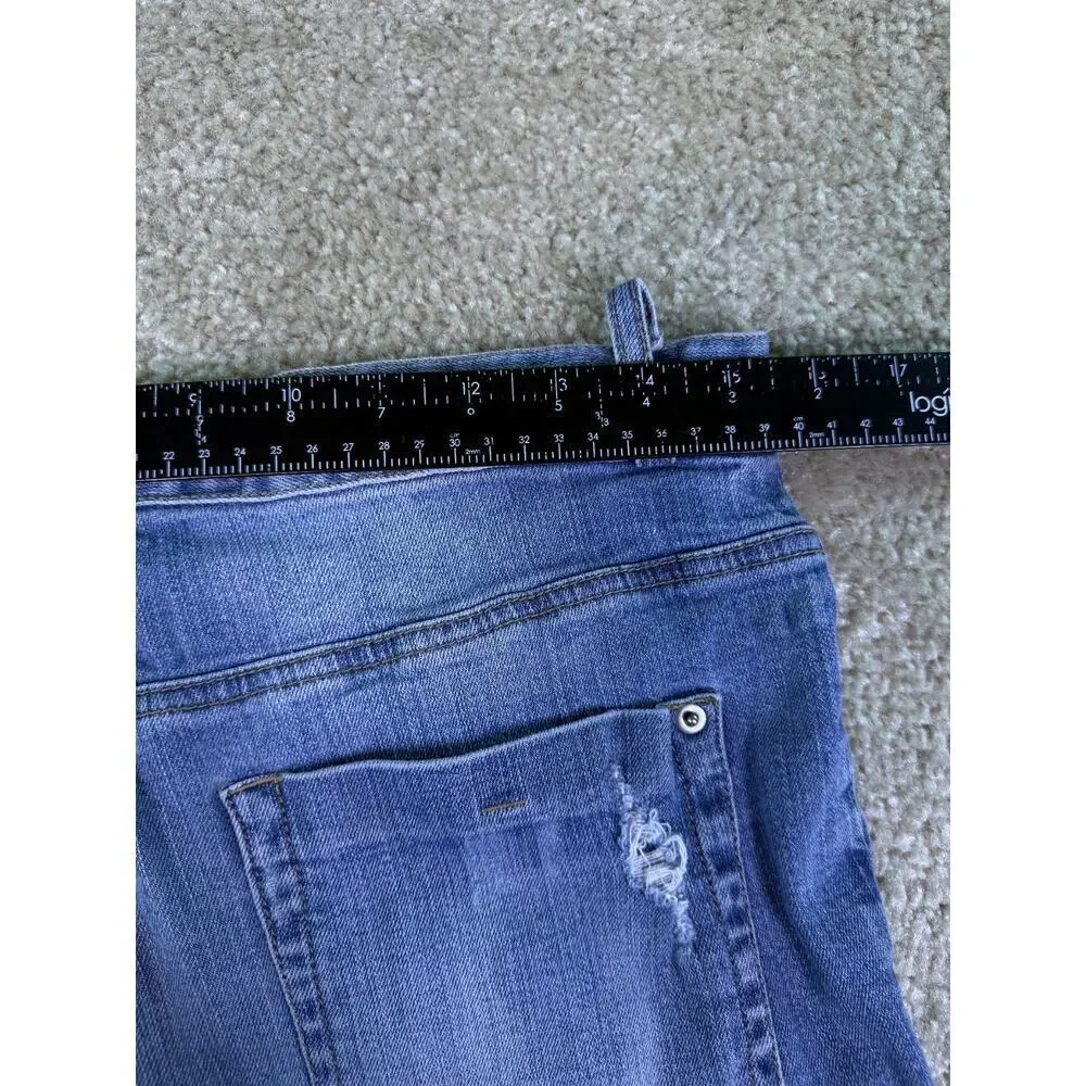 RWH Mens Size 30 Blue Stretch Pocket Mid Rise Straight Jeans 30x33 D993